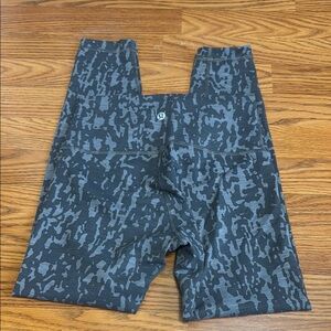 lululemon athletica Black Patterned Leggings